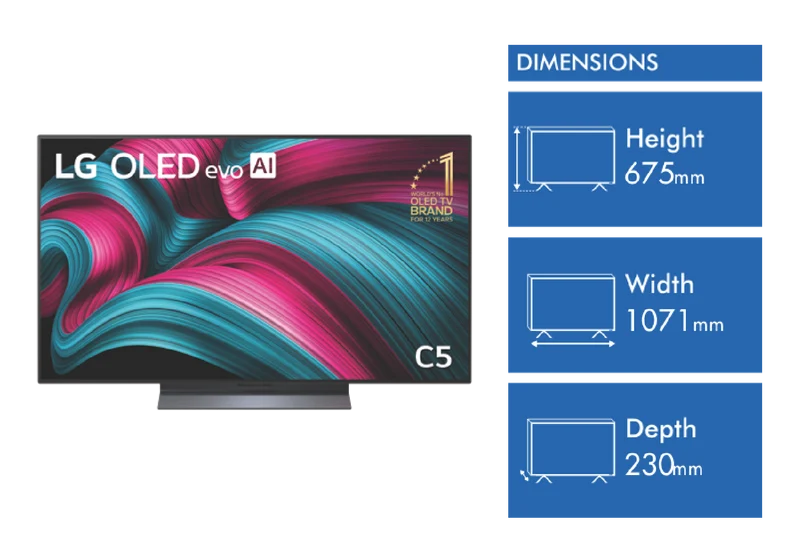 LG 48" OLED EVO C5 AI UHD 4K Smart TV 2025