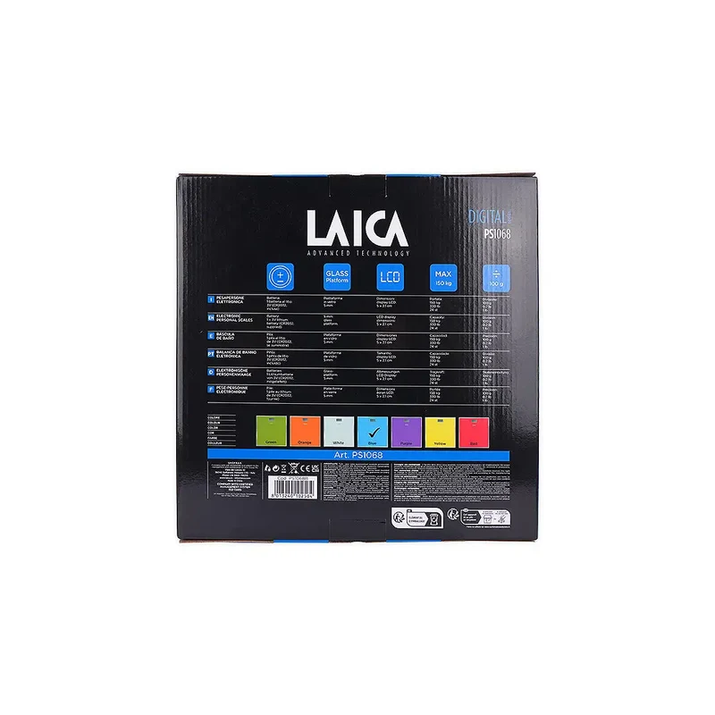 Laica Electronic Scale Light Blue-PS1068