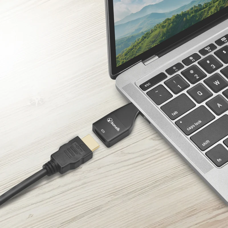 Bonelk USB-C to 4K HDMI Adapter (Black)