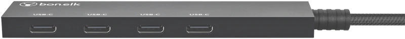 Bonelk Long-Life USB-C to 4 Port USB-C 3.0 Slim Hub (Black)