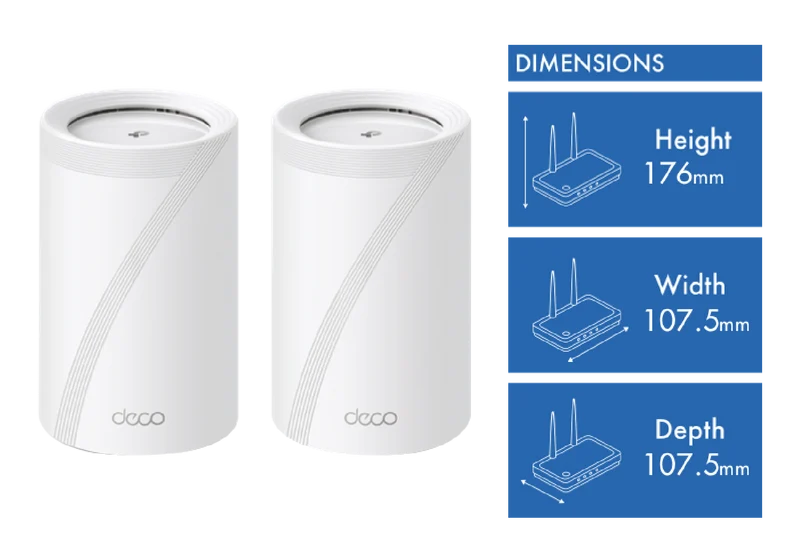 TP-LINK Deco BE11000 Tri-Band Whole-Home Mesh Wi-Fi 7 System (2-pack)