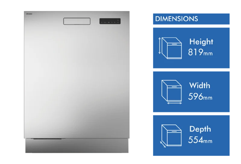 ASKO Classic Built In Dishwasher 82cm Stainless Steel