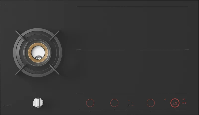 ASKO 90cm Duo Fusion Combined Gas and Induction Cooktop - Matte Black