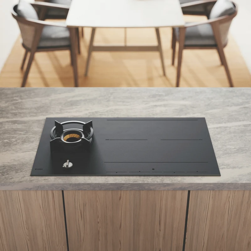 ASKO 90cm Duo Fusion Combined Gas and Induction Cooktop - Matte Black