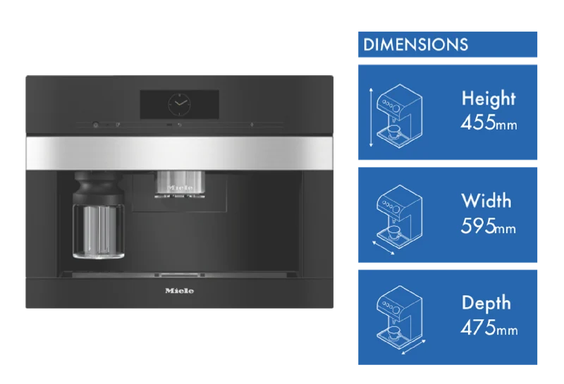 Miele CVA 7845 PureLine CleanSteel Built-in coffee machines