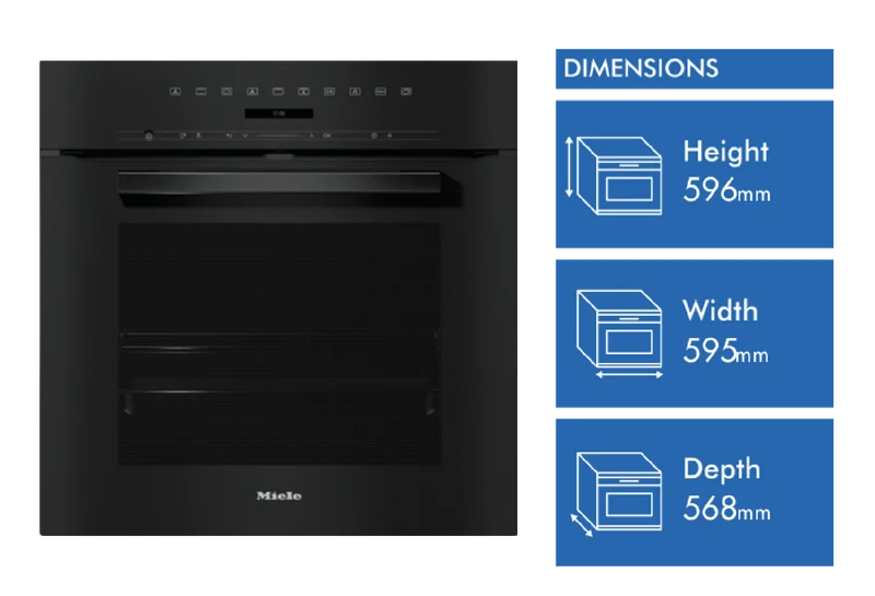 Miele 60cm Pyrolytic Oven with Moisture Plus Function and Wi-Fi Connectivity Obsidian Black