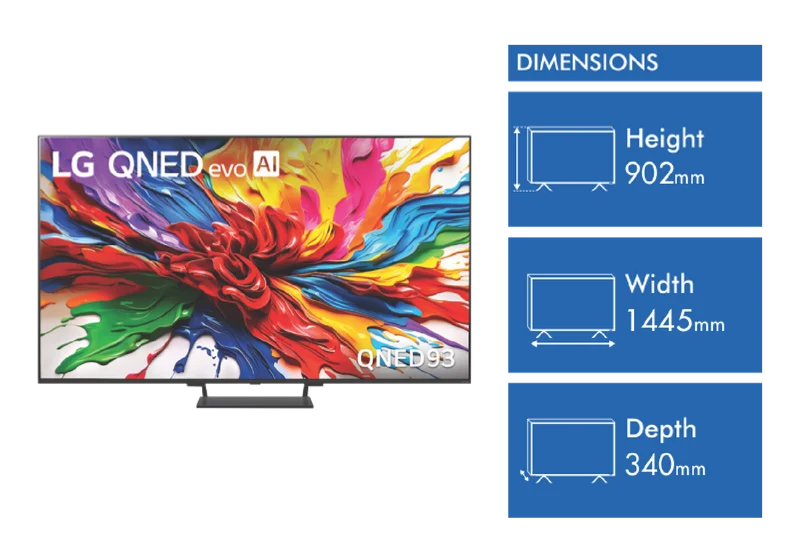 LG 65" QNED93A EVOMini LED AI UHD4K Smart TV 2025