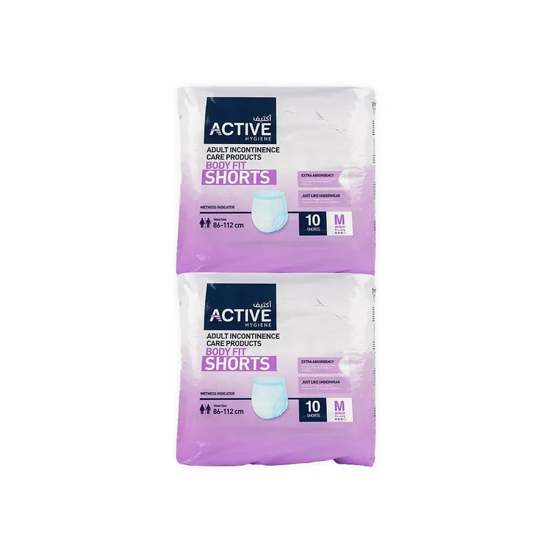Active Hygiene Shorts Offer 2X10Pcs-M