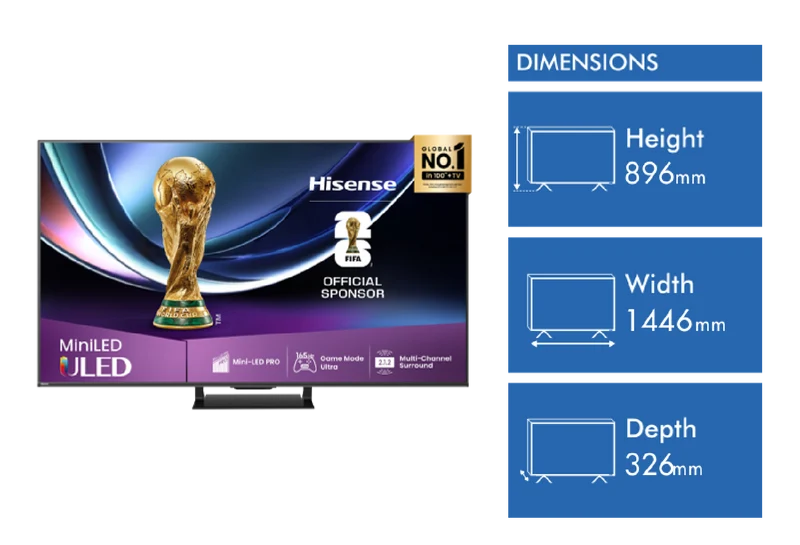 Hisense 65" U7QAU 4K ULED Mini LED Smart TV 2025