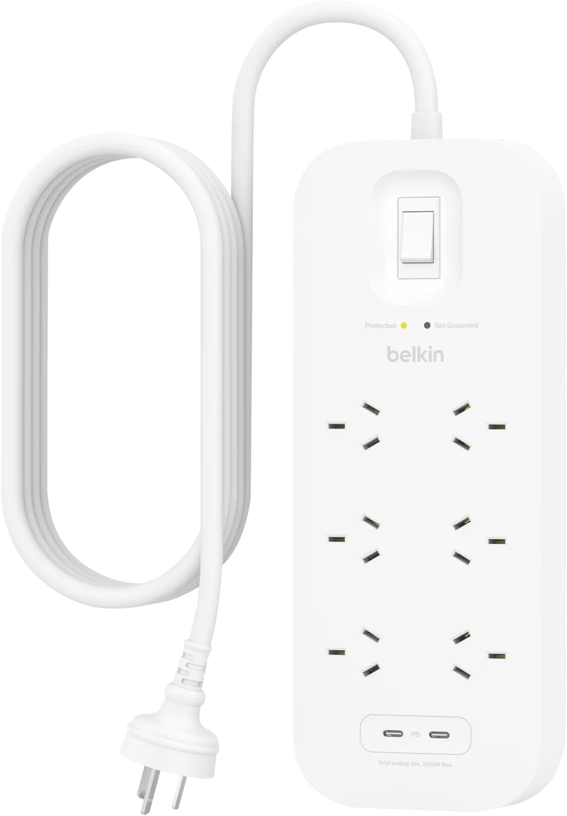 Belkin SurgePro 6-Outlet Surge Protector with Dual USB-C