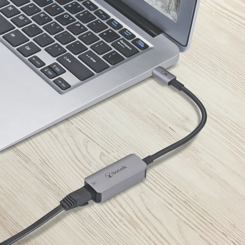 Bonelk USB-C to Gigabit Ethernet Adapter