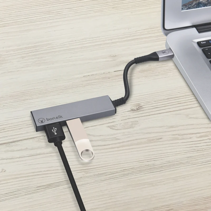 Bonelk USB-C to 2 Port USB 3.0 Hub (Space Grey)