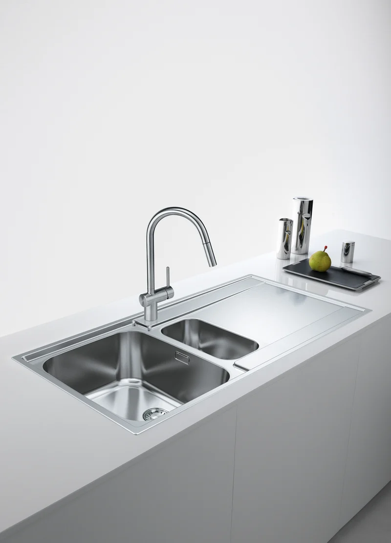 Franke Leda Neo Gooseneck Pull Down Tap - Stainless Steel