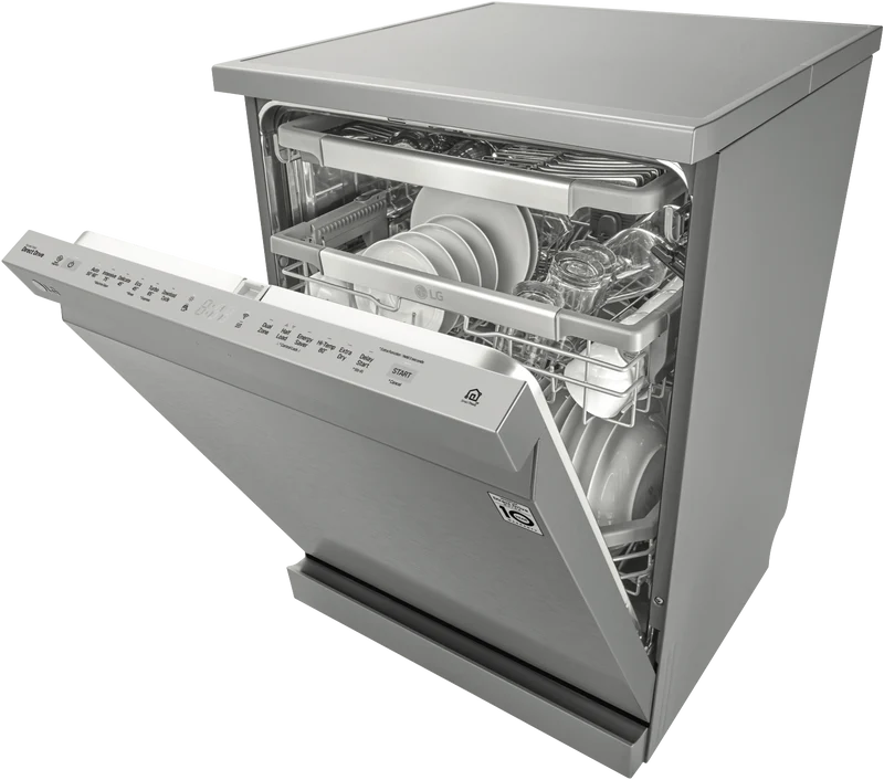 LG 60cm 15 Place QuadWash Freestanding Dishwasher, Stainless Steel