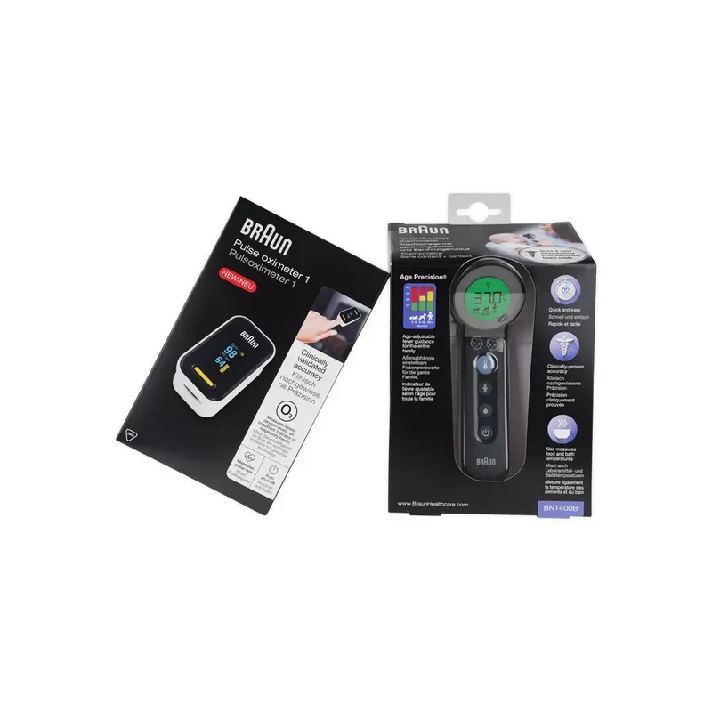 Braun Thermometer NO Touch + Oximeter Set