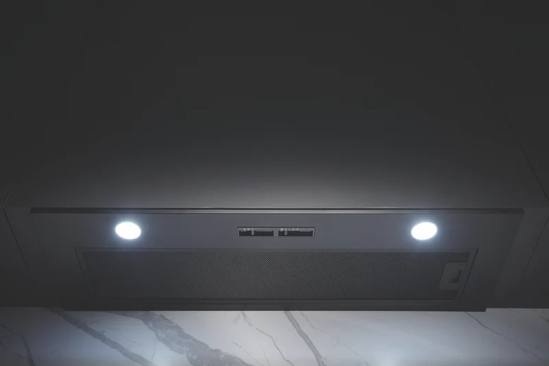 Omega 90cm Undermount Rangehood, Matte Black