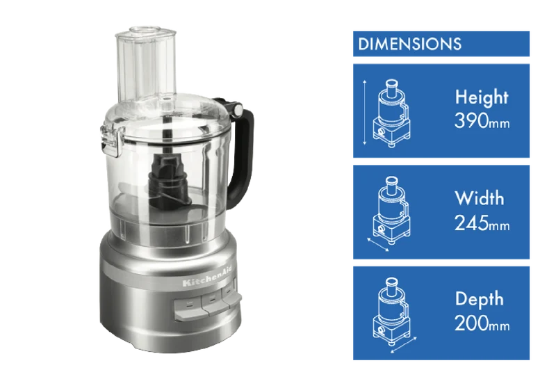 KitchenAid 7 Cup Food Processor Contour Silver