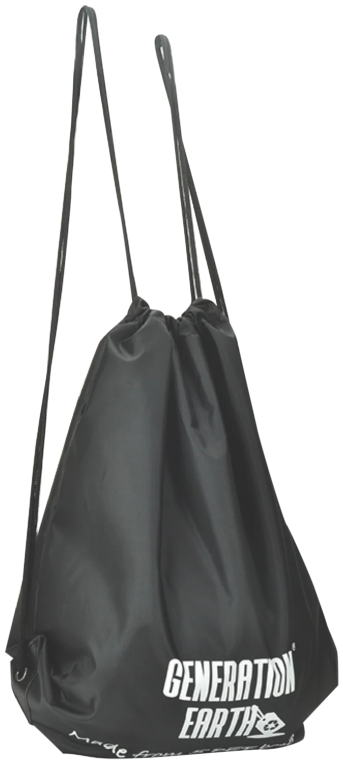 Generation Earth Recycled Drawstring Bag (Black)