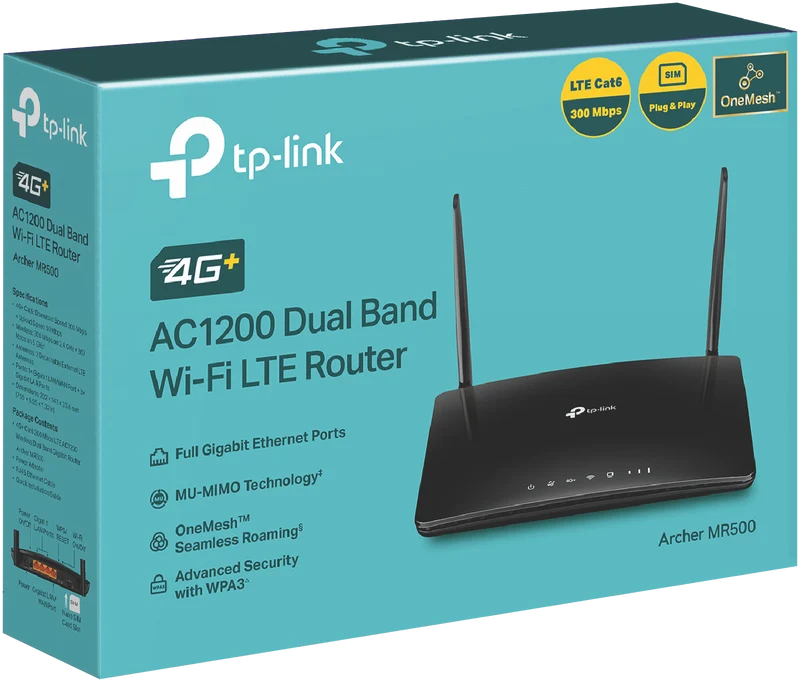 TP-LINK 4G+ Cat6 AC1200 Wireless Dual Band Gigabit Router
