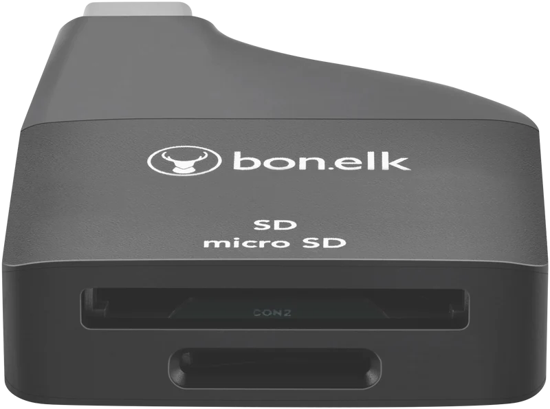 Bonelk USB-C to MicroSD/SD Adapter (Black)