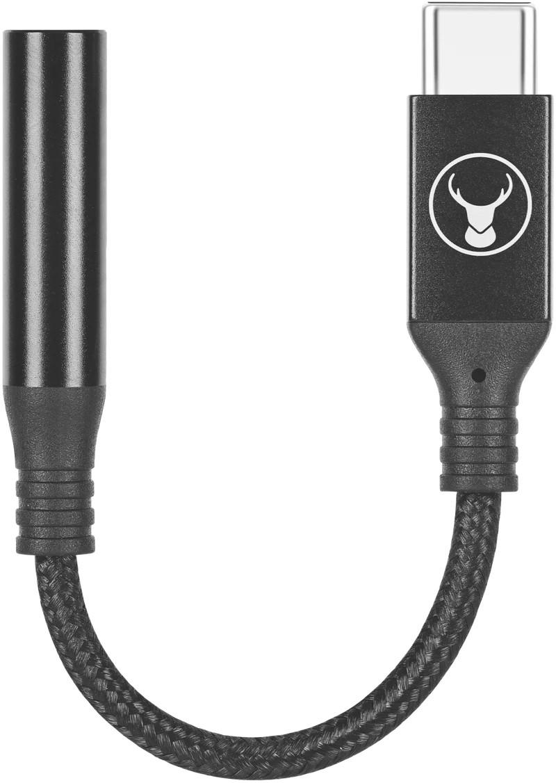 Bonelk USB-C to 3.5mm Long-Life Adapter (Black)