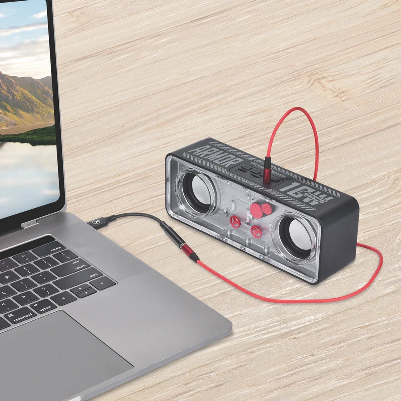 Bonelk USB-C to 3.5mm Long-Life Adapter (Black)