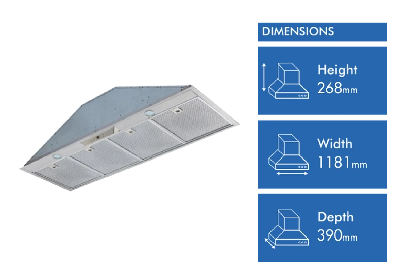 Schweigen 120cm Silent Undermount Rangehood, Stainless Steel ** 2 BOXES **
