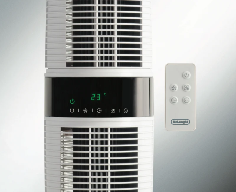 DeLonghi Dual Oscillating Tower Fan White