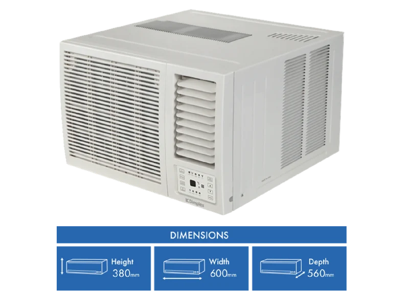 Dimplex C2.6kW H2.4kW Reverse Window Box Air Con