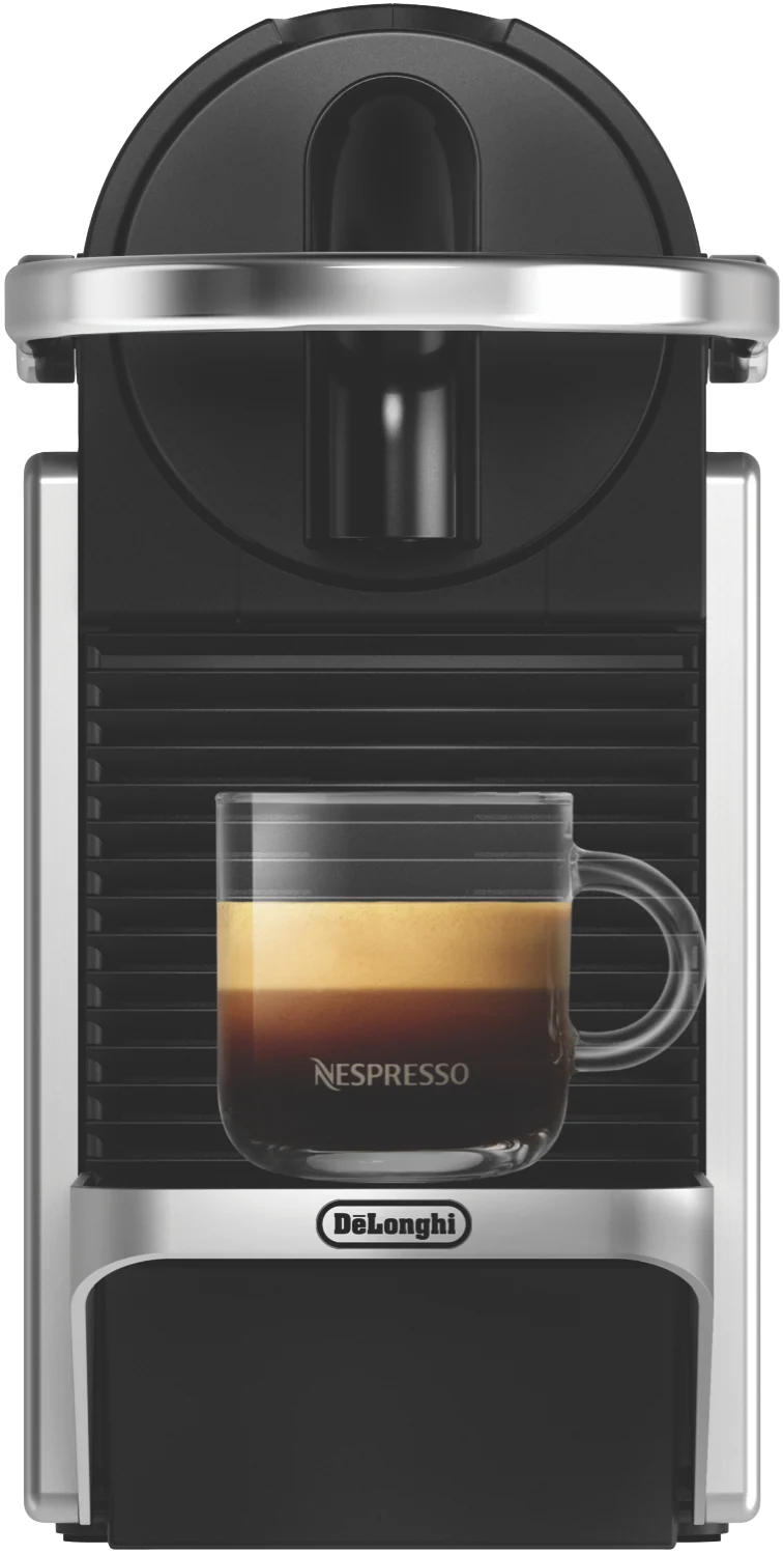 Nespresso Pixie Capsule Coffee Machine Silver & Aeroccino 3