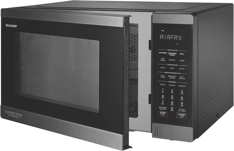 Sharp 32L 1100W Airfry Convection Microwave Black Stainless Steel