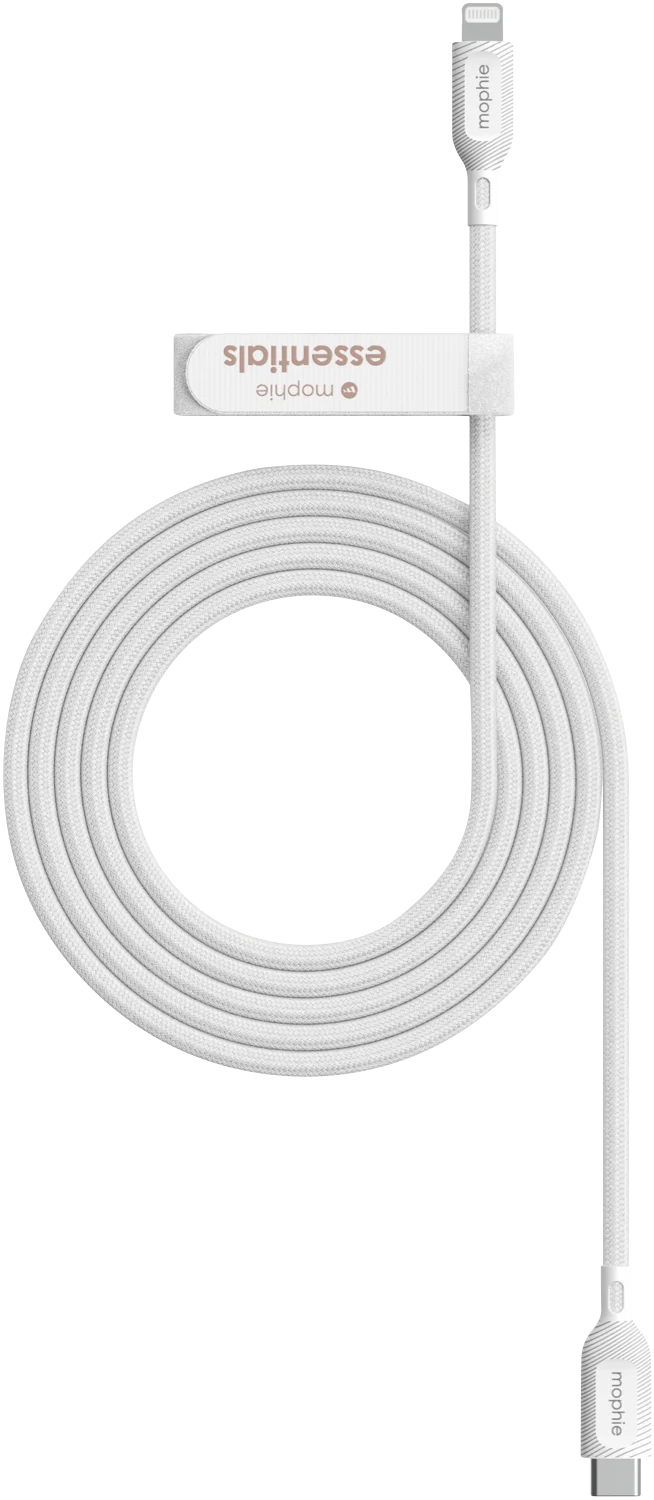Mophie Essential USB-C-Lightning Cable Braided 2M White