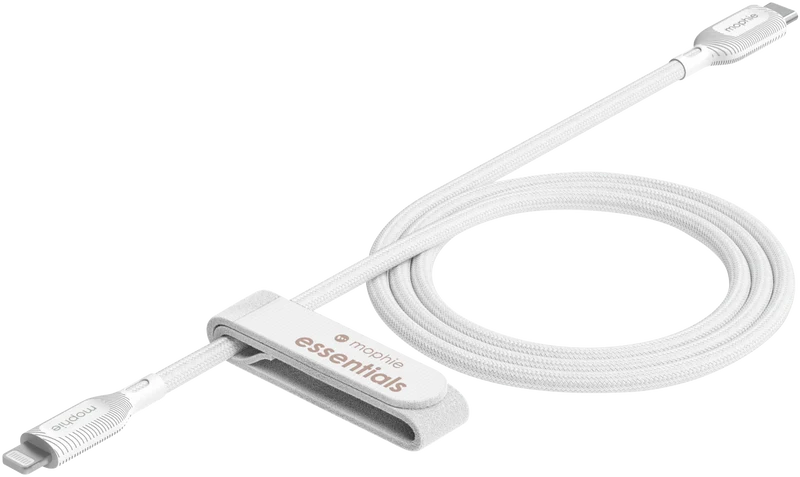 Mophie Essential USB-C-Lightning Cable Braided 1M White