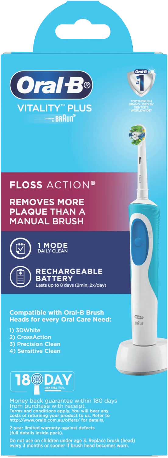 Oral B Vitality+ Power Brush Floss Action