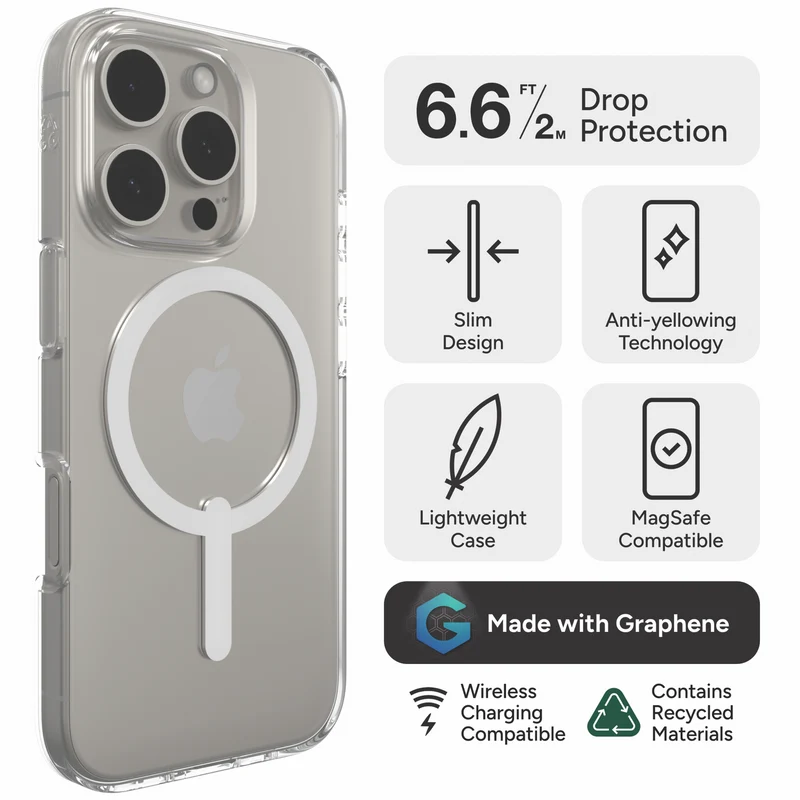 ZAGG Crystal Palace Lite Snap Case iPhone 16 Pro - Clear