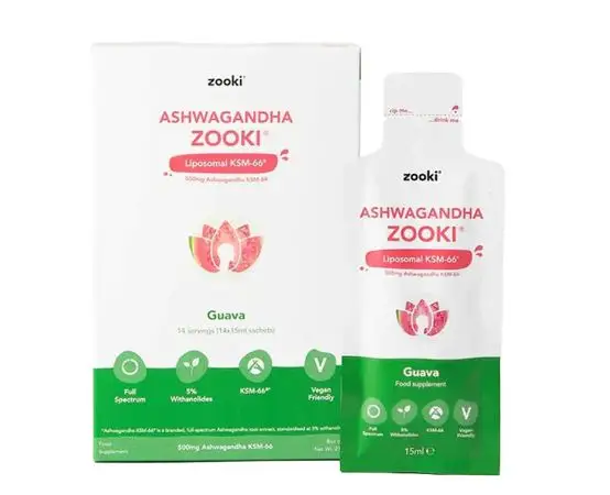Zooki Ashwagandha 500mg Ksm-66 15mlx14 Sachets-Guava