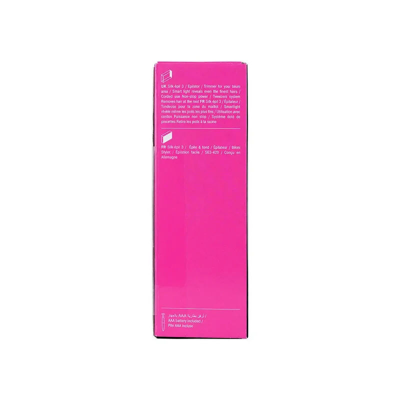 Braun Silk-Epil 3420 Epilator+Bikini Trimmer Raspberry Pink