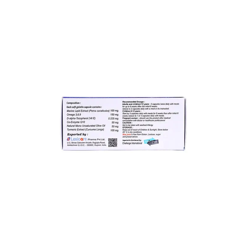 Max Joint 60 Softgel Capsules