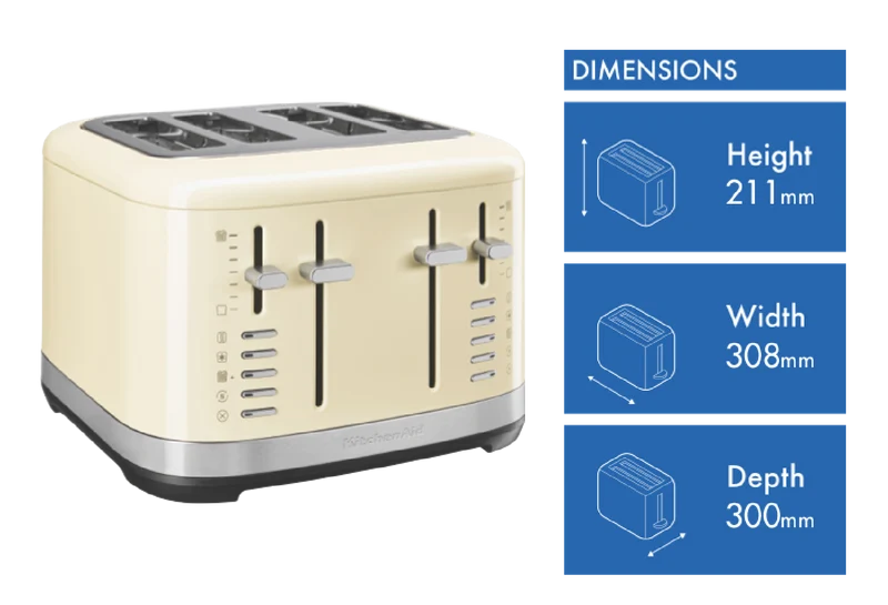KitchenAid 4 Slice Toaster Almond Cream