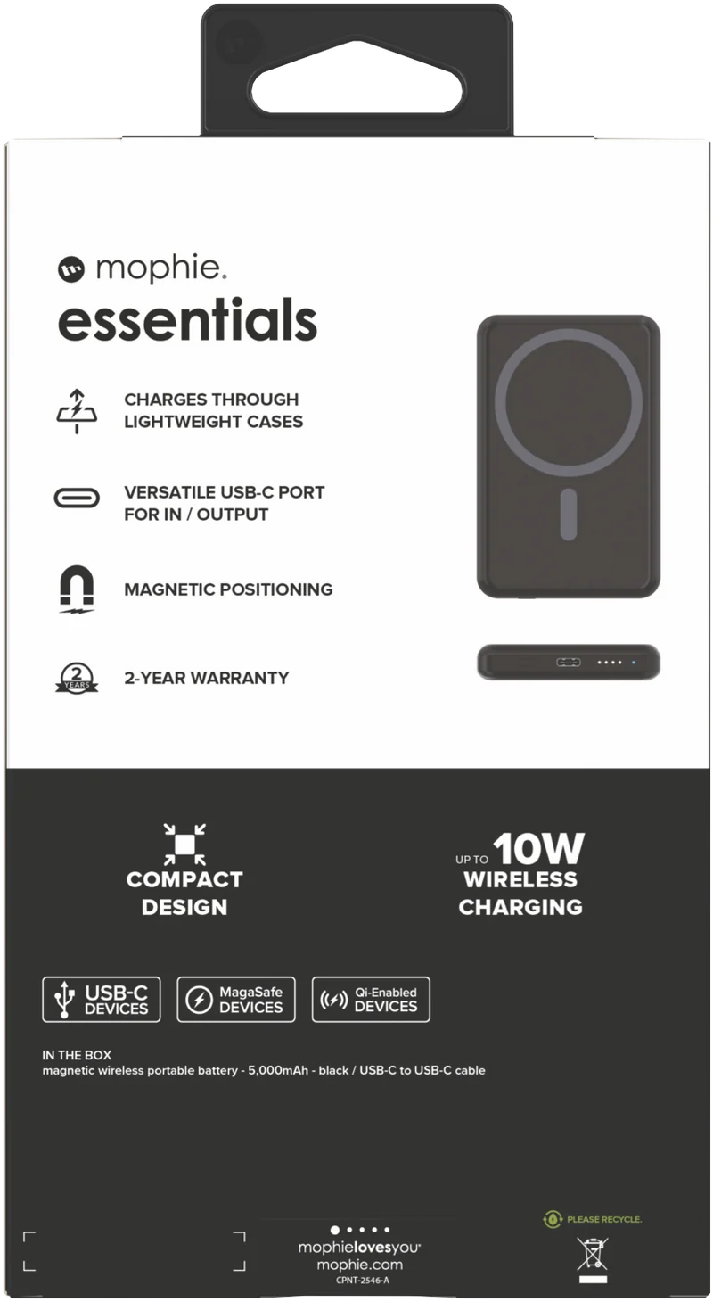 Mophie Essentials Snap+ PowerStation Stand 5K Black