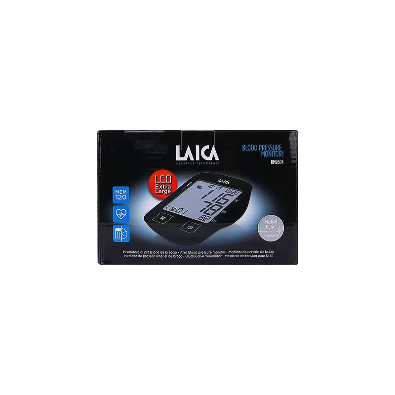 Laica Upper Arm BP Monitor Large Display Black-BM2604