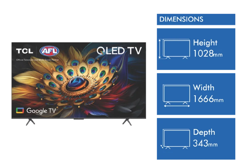 TCL 75" C655 QLED Google TV 24