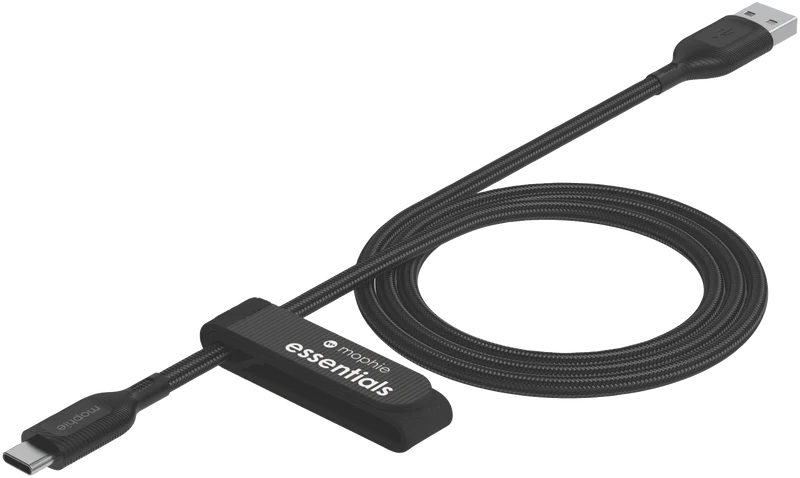 Mophie Essential USB-C-A Cable Braided 1M Black