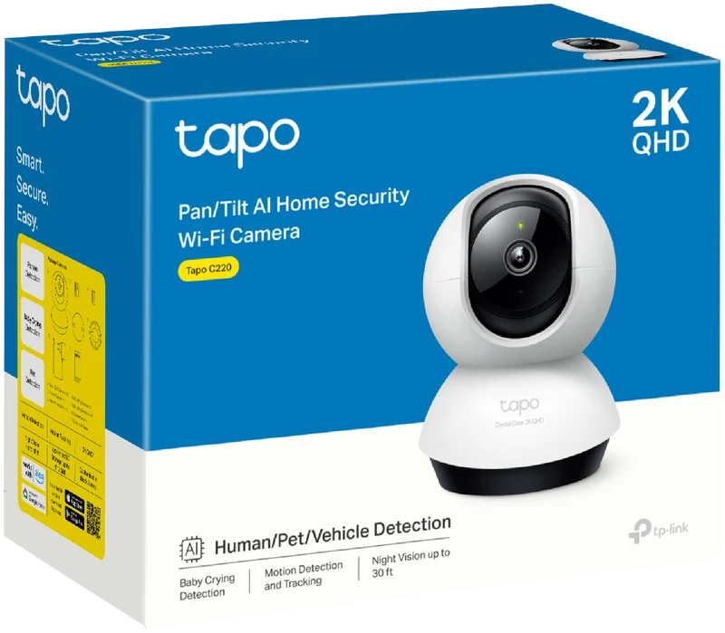 TP-LINK Tapo 2k Pan/Tilt Home Security Wi-Fi Camera