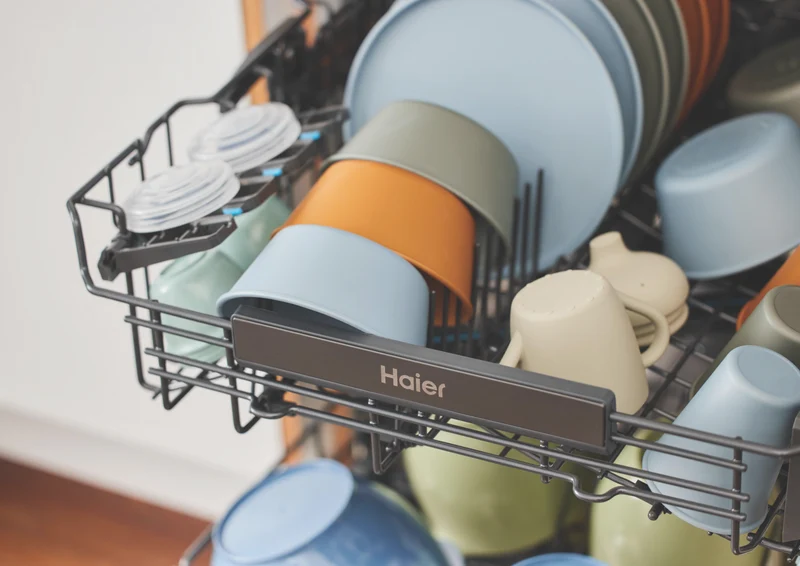 Haier 600 Series Built Under Dishwasher, Steam, Stainless Steel