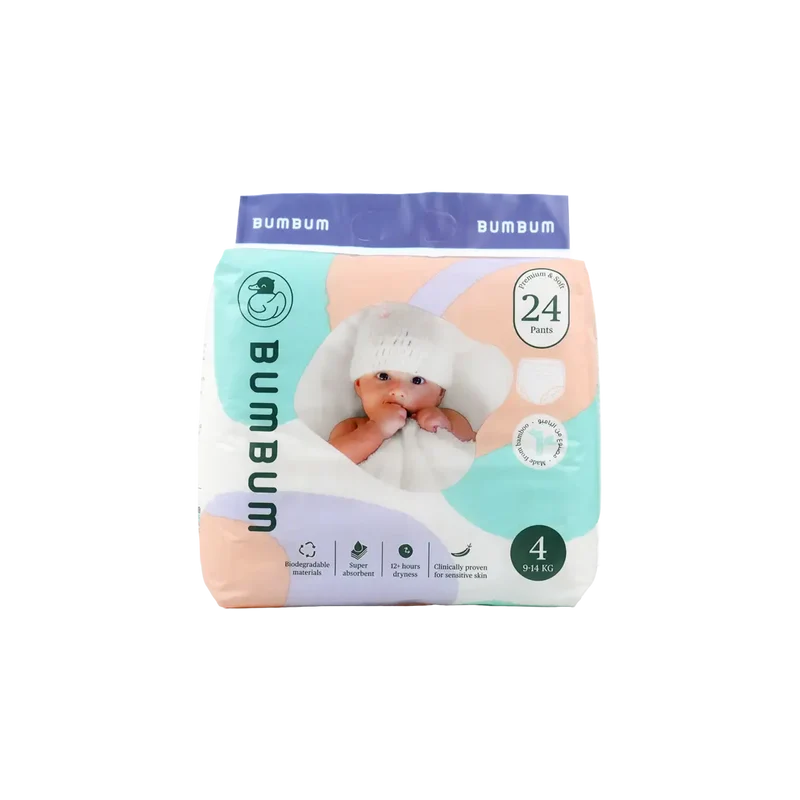 Bumbum Baby Diaper Pants NO.4 (9-14kg) 24PCS