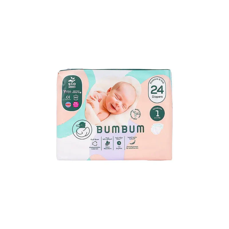 Bumbum Baby Diaper Newborn (2-4kg) 24PCS