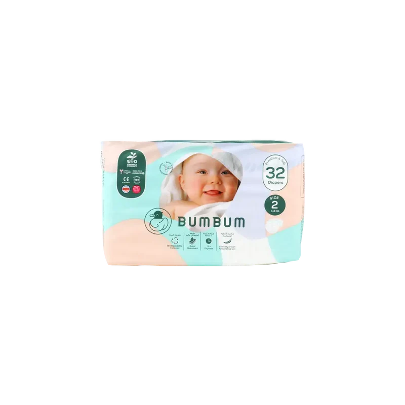 Bumbum Baby Diaper NO.2 (3-8kg) 32PCS
