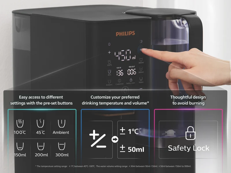 Philips Reverse Osmosis Purification Pure Mineral Water Station Precision Boiling
