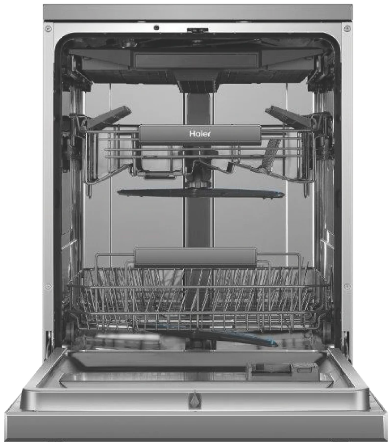 Haier 600 Series Freestanding Dishwasher, Steam, Satina